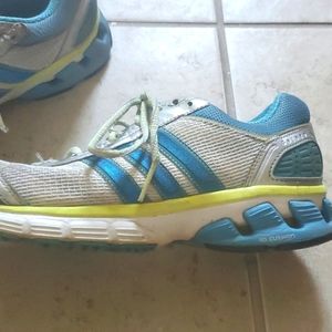 Adidas used blue,grey, yellow sneakers